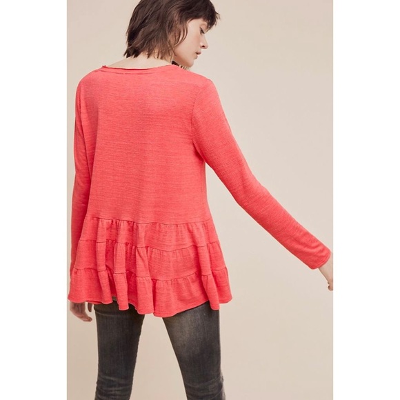 Anthropologie Thea Ruffled Peplum Top - Picture 3 of 8